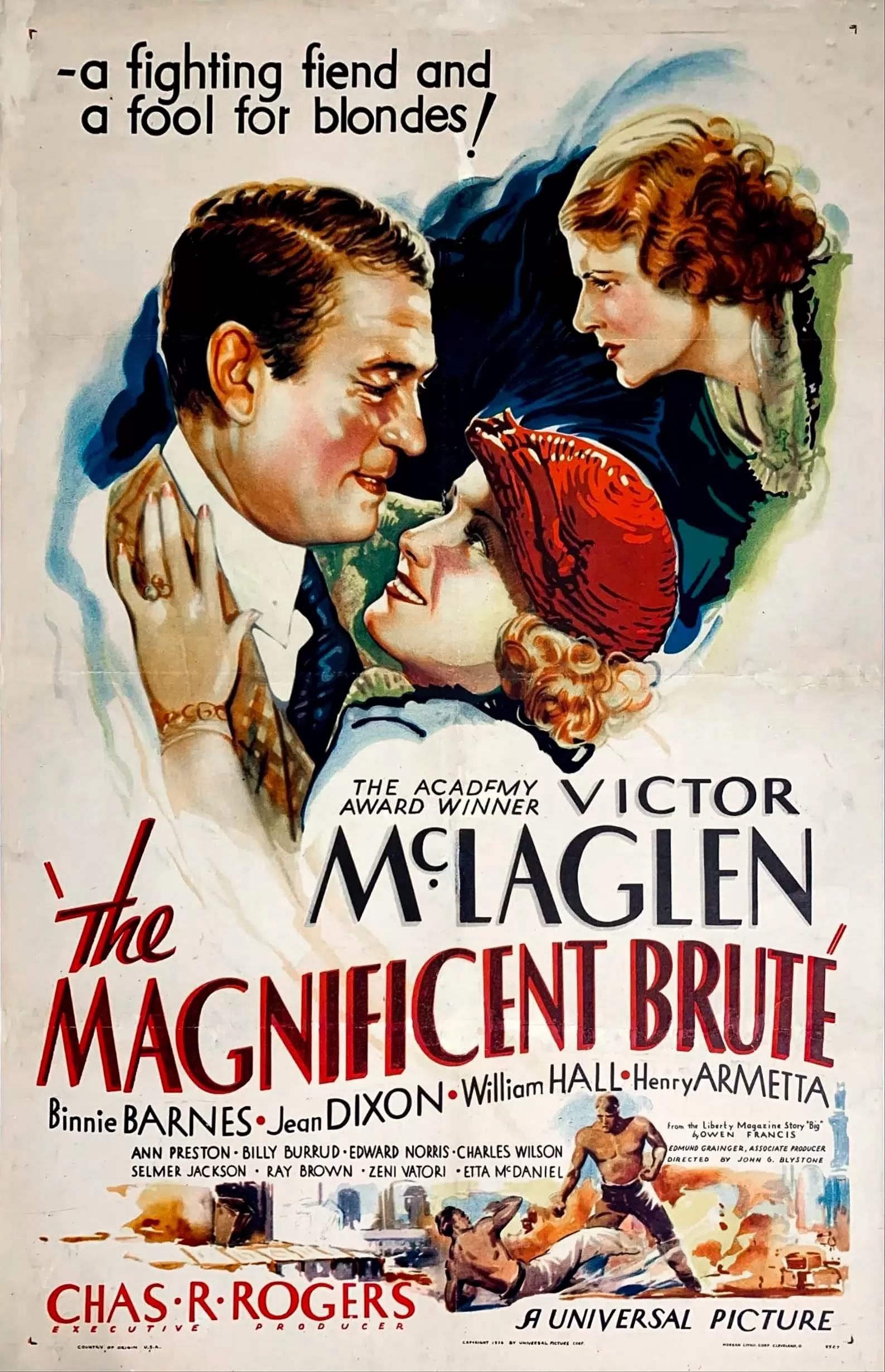 Великолепный грубиян / Magnificent Brute (1936) отзывы. Рецензии. Новости кино. Актеры фильма Великолепный грубиян. Отзывы о фильме Великолепный грубиян